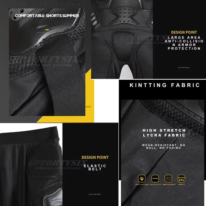 Pantalon d'armure de moto pour hommes