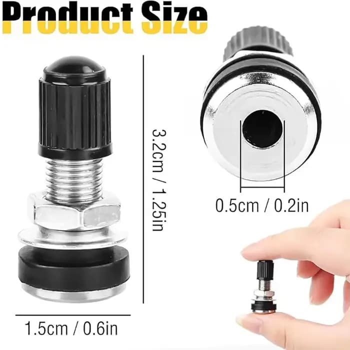 Valve de roue de moto 33mm, 2 pièces, pour moto, Scooter, vélo, Quad, Tubeless, Valve de pneu de mon