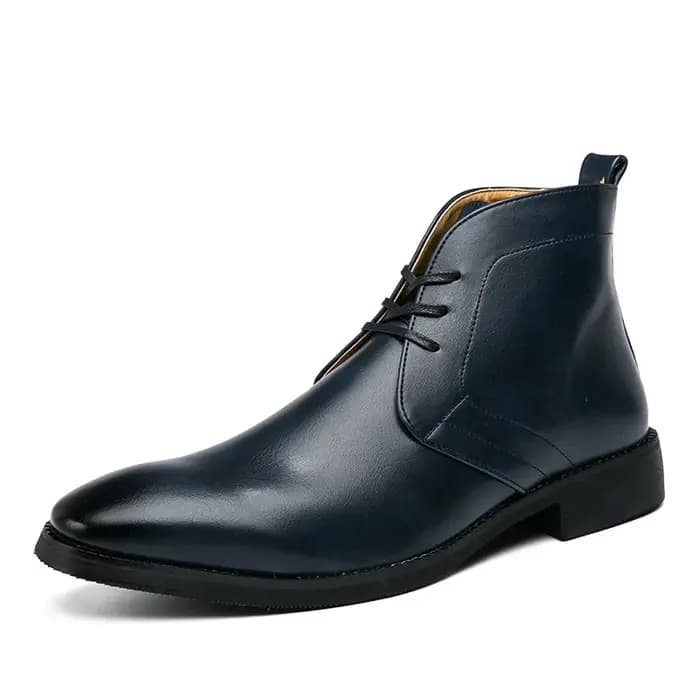 Mayba-Bottes d'hiver en cuir pour hommes