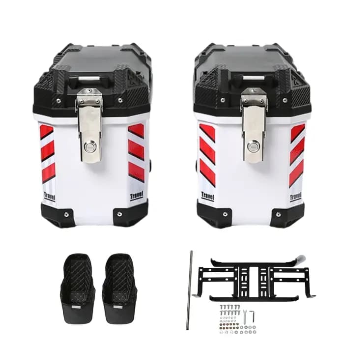 2 valises latérales robustes pour moto