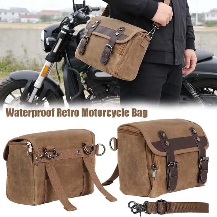 Sacoche de moto vintage