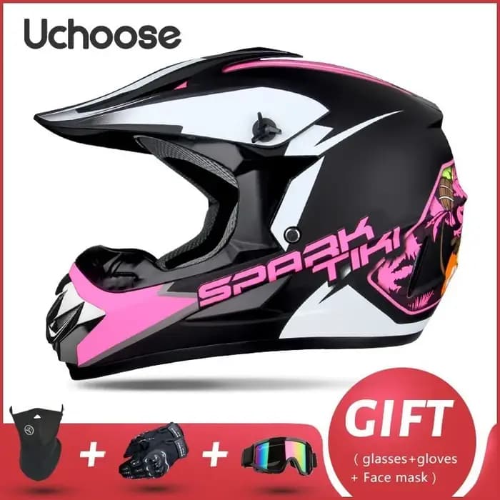 Casque de moto tout-terrain professionnel pour adultes et enfants