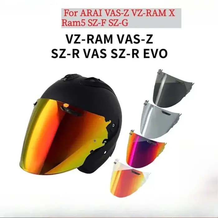 pour casque de moto Arai VZ Ram SZRVAS, verres Aurora argentés et marron avec placage électrolytique spécial