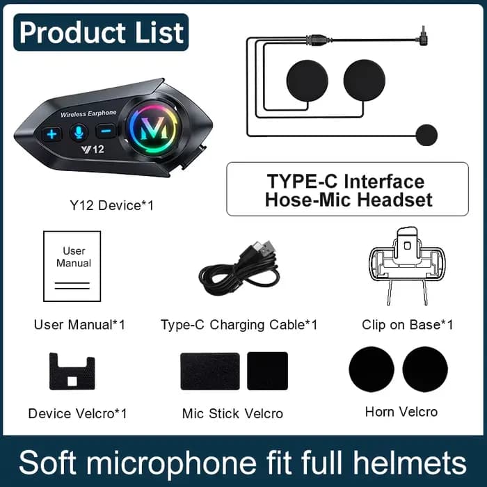 Casque de moto Bluetooth 5.4, casque, sans fil, mains libres, appel, kit téléphonique, étanche, lect