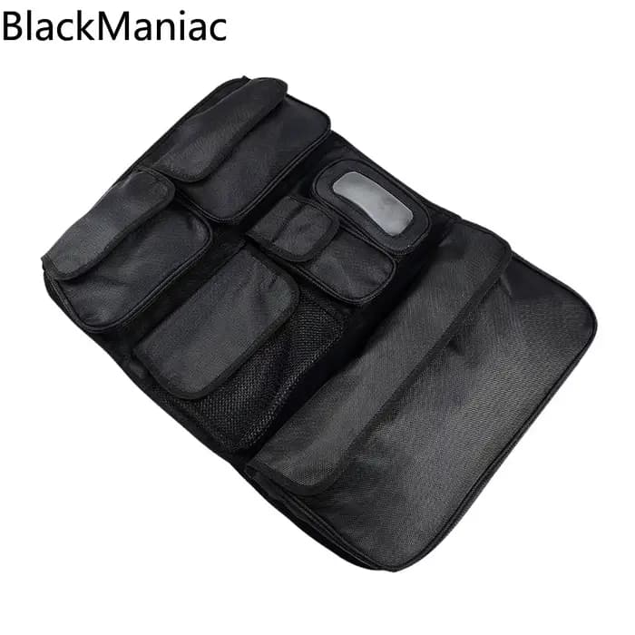 Sac de selle noir avec couvercle pour moto
