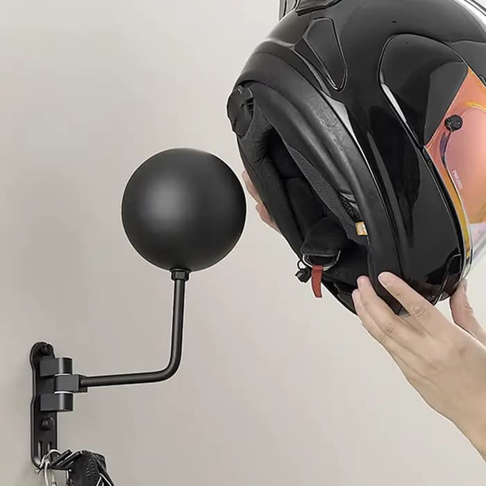 Support mural pour casque de moto 180 °