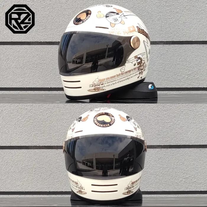 Casque moto intégral ORZ Retro - Design classique