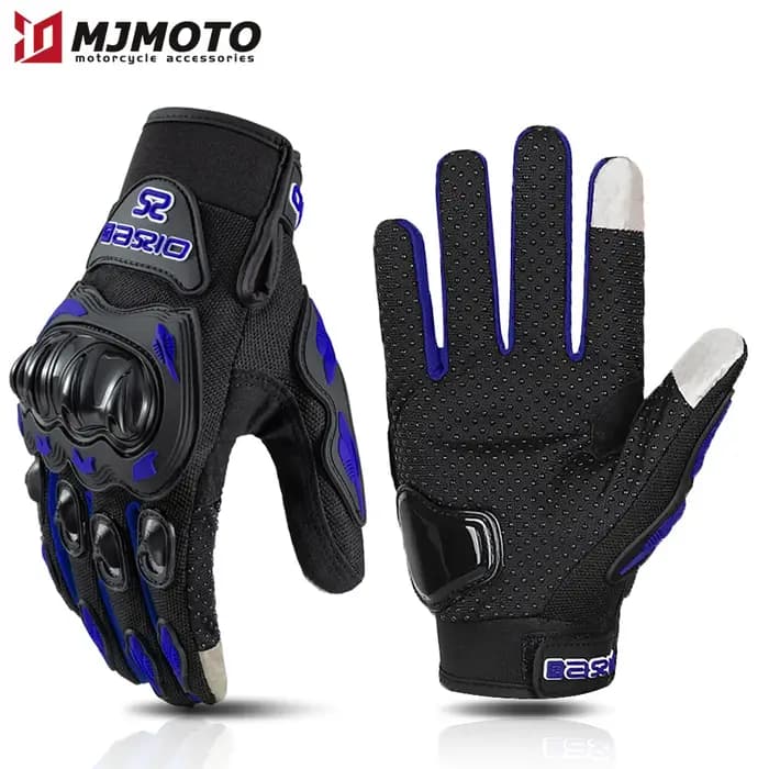 Gants de moto bleus été hommes femmes Motocross gant de course respirant
