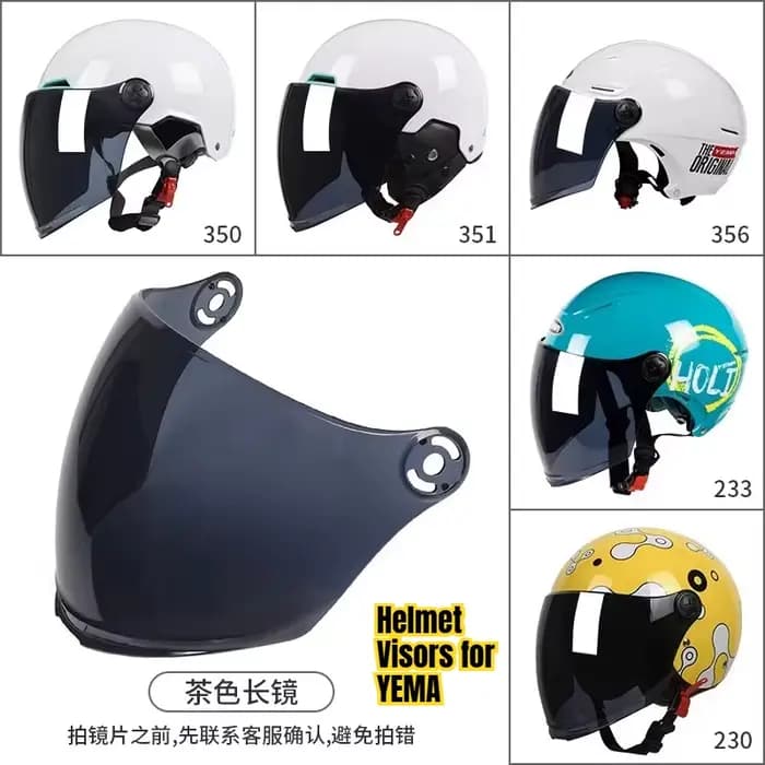 Visières de casque YEMA 329/331/332/335/336/337/339, lentilles de casque originales de différents mo