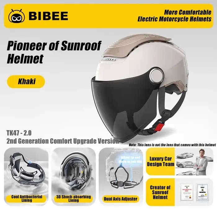 BIBEE 2.0 casque de moto électrique été respirant Jet