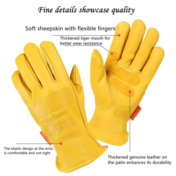 Gants en cuir pour moto