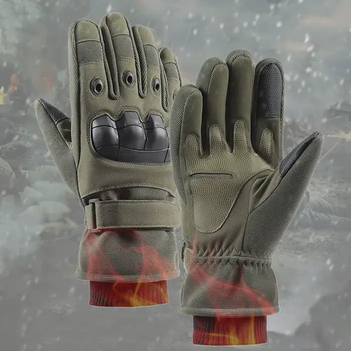 Gants de moto d'hiver résistants au froid, doigt complet, militaire, extérieur, sport, motocross, no
