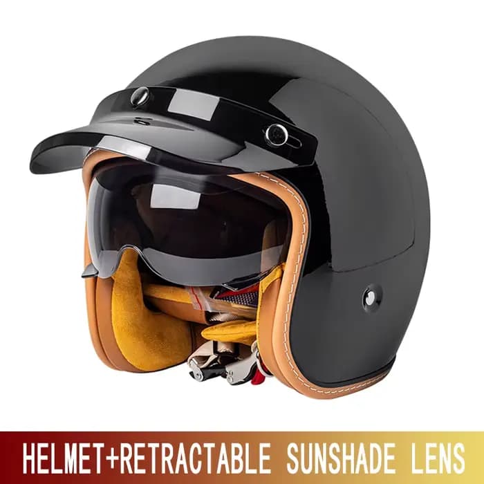 Nouveau casque de moto de croisière rétro pour hommes et femmes