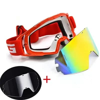 Lunettes de Motocross avec lentille Extra claire ATV Casque Gafas hors route
