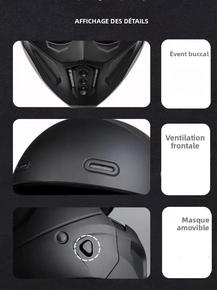 Vieni avec 2 lentilles Moto Scorpion casque