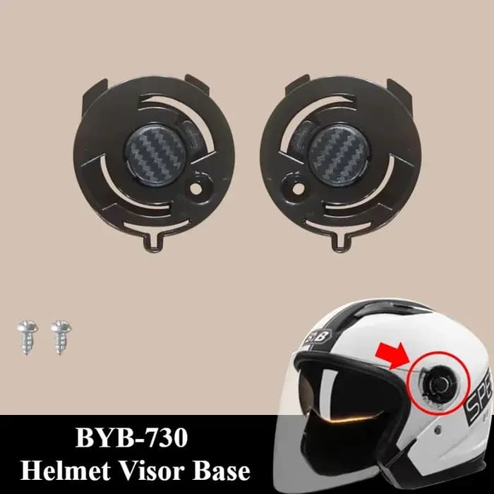 BYB 730 casque visière et support Base pare-brise crème solaire masque Moto Scooter demi-casque lentille accessoire