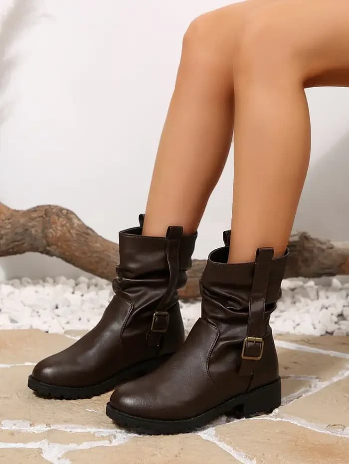 Bottes de moto de Style rétro pour femmes