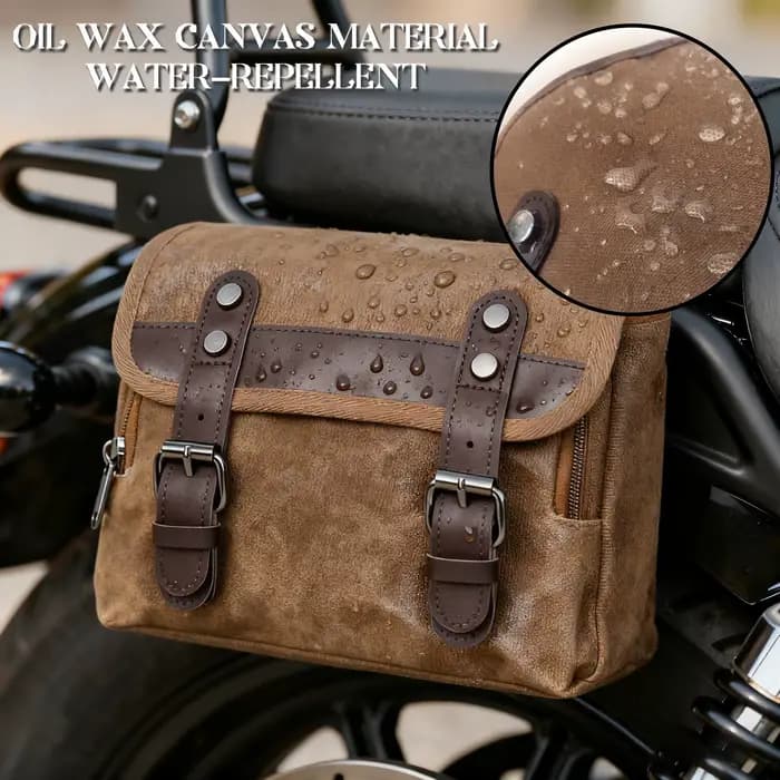 Sac à outils de moto, sac de fourche de moteur universel, sac de guidon, sac de rangement de barre Sissy pour Honda Kawasaki Suzuki Yamaha Sportster