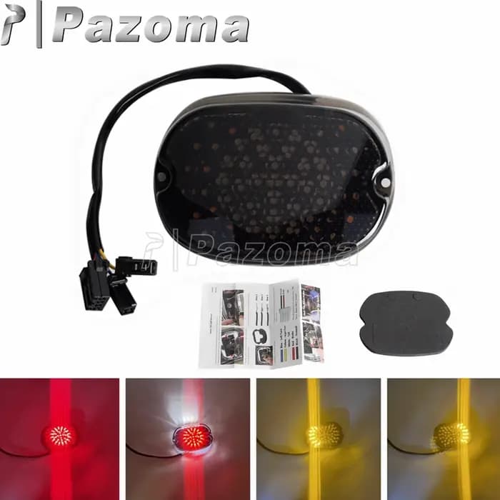 Feu arrière LED intégré pour Harley Touring Dyna Softail Sportster XL 1200 883 FXDX/T FLST FXST 1991