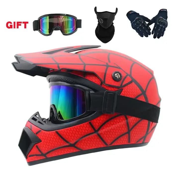 Spider enfants Casque de moto Motocross Capacetes ATV descente Scooter Casco rose fille