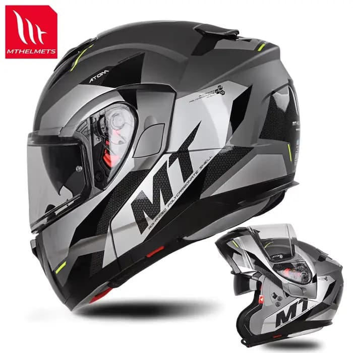 Casque de Moto d'origine MTHELMETS Capacete MT ATOM SV casques modulaires hommes femmes Double lentilles