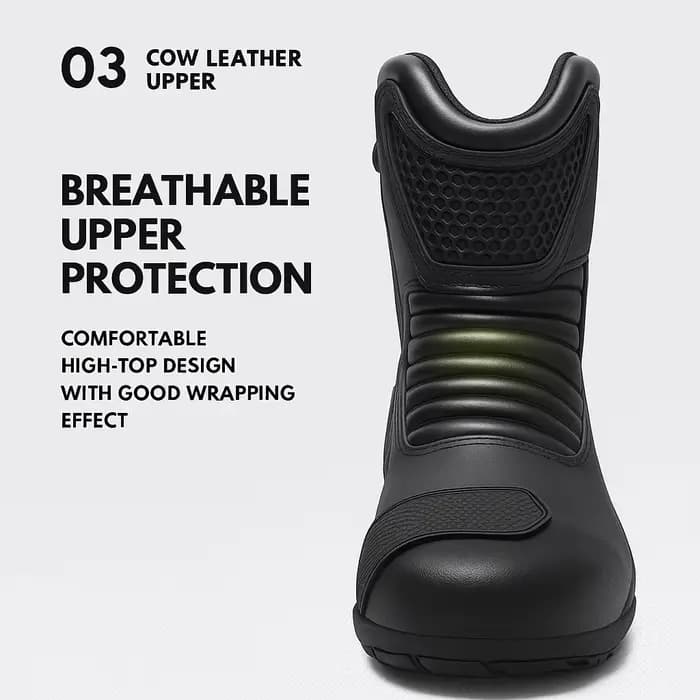 Bottes de moto noires pour hommes