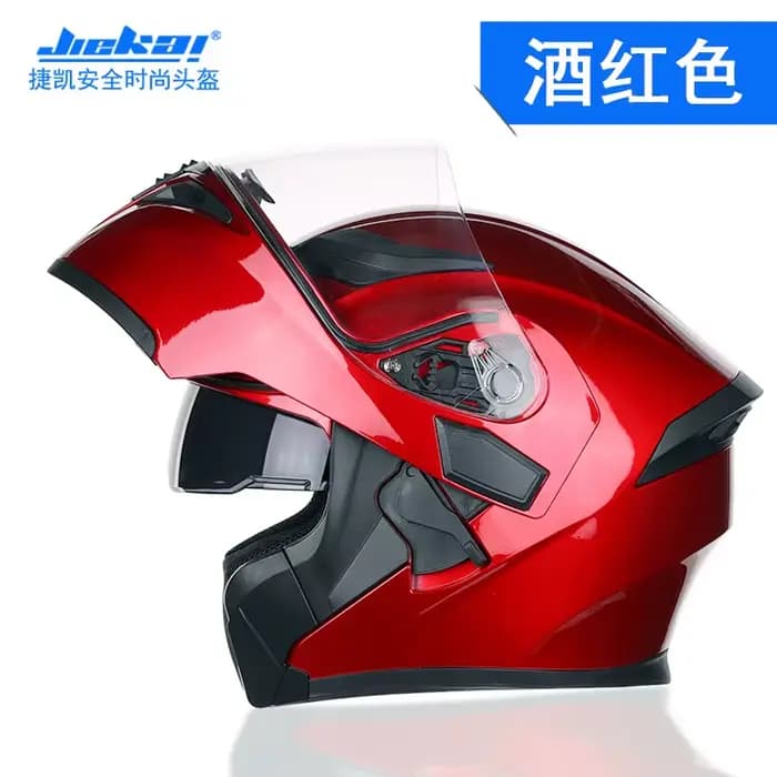 Casque de moto intégral avec visière rabattable