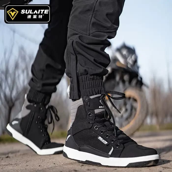 Hommes bottes de moto respirant Anti-chute cavalier course sur route chaussures décontractées