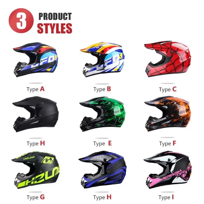 Casque moto intégral pour VTT tout-terrain classique
