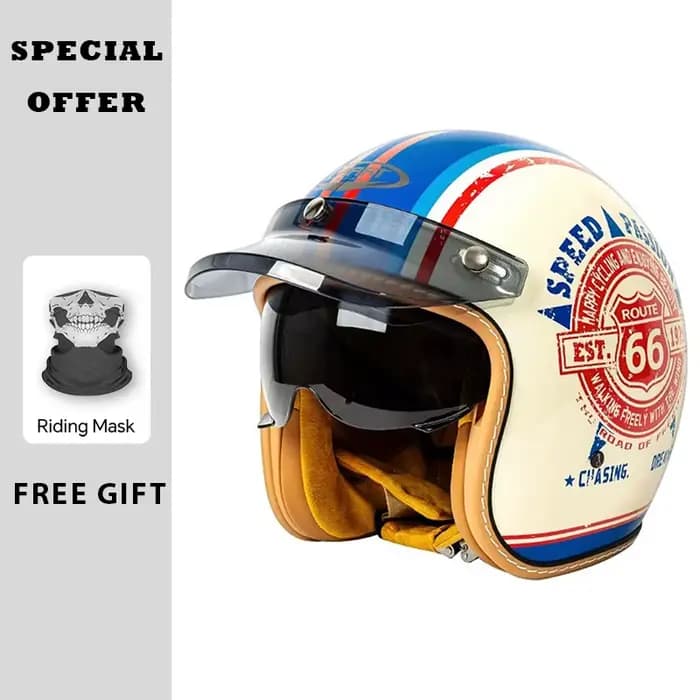 Casque Jet adulte DOT approuvé casques De Moto à visage ouvert Capacete