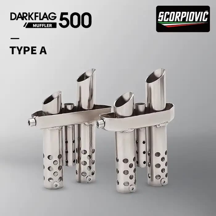 Silencieux d'échappement Slip-On pour Moto Dark Flag 500, accessoires de tuyau d'échappement modifié