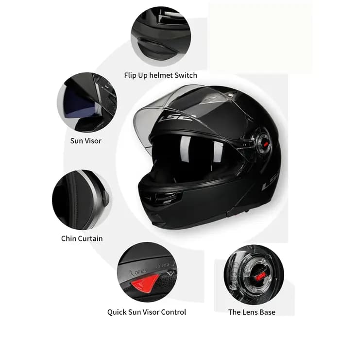 Casque de Moto Original LS2 LS2 FF370 casques modulaires hommes femmes personnalisés Double lentilles casques de Moto Cascos Para Moto