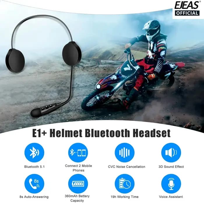 EJEAS E1 + casque de moto