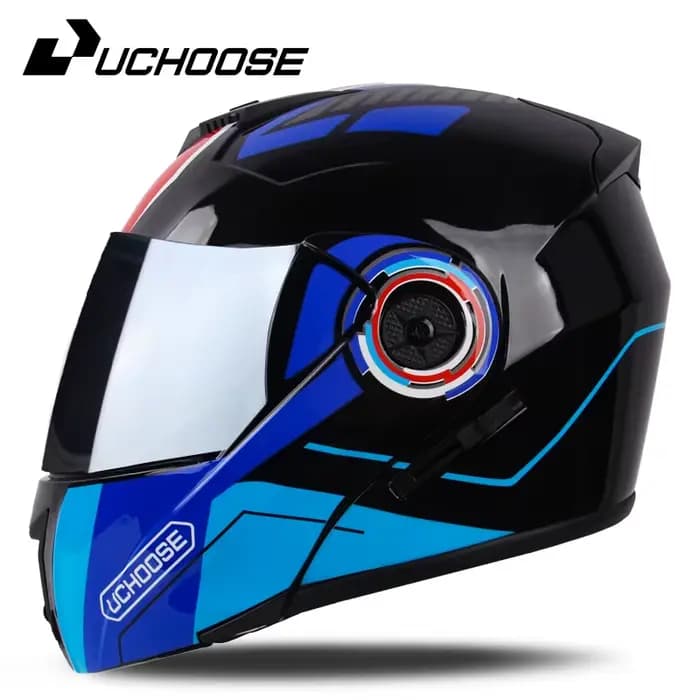 Nouveau Casque de moto intégral course avec Double pare-soleil femmes homme rabattable