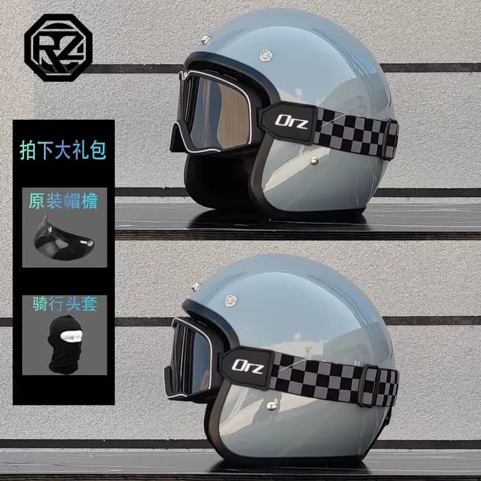 ORZ personnalisé moto 3/4 casque hommes et femmes mode rétro