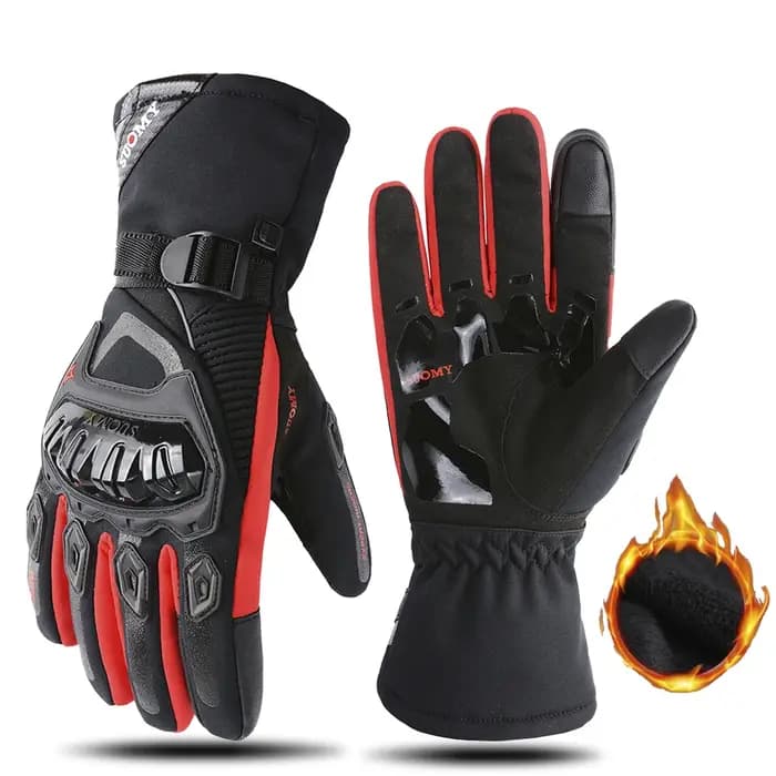 Gants de Moto chauds d'hiver coupe-vent imperméables Guantes