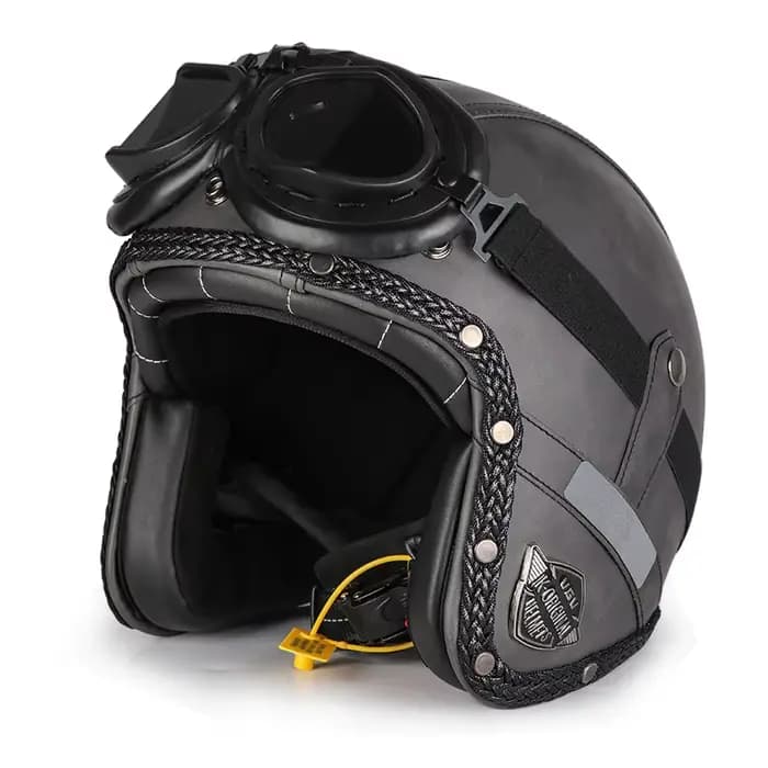 Casque de moto rétro amovible Masque Cruiser 3/4