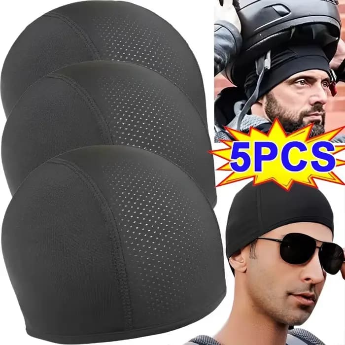 1/5 pièces casque de moto casquette intérieure chapeau séchage rapide respirant