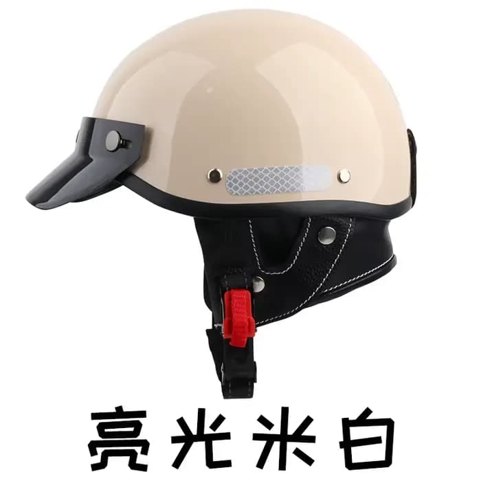 Casque de Moto rétro casque de Moto hommes femmes Scooter Vintage demi visage motard Moto Crash Moto