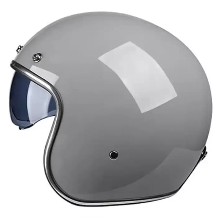Casque de Moto Vintage à Visière Intérieure Approuvé par le DOT