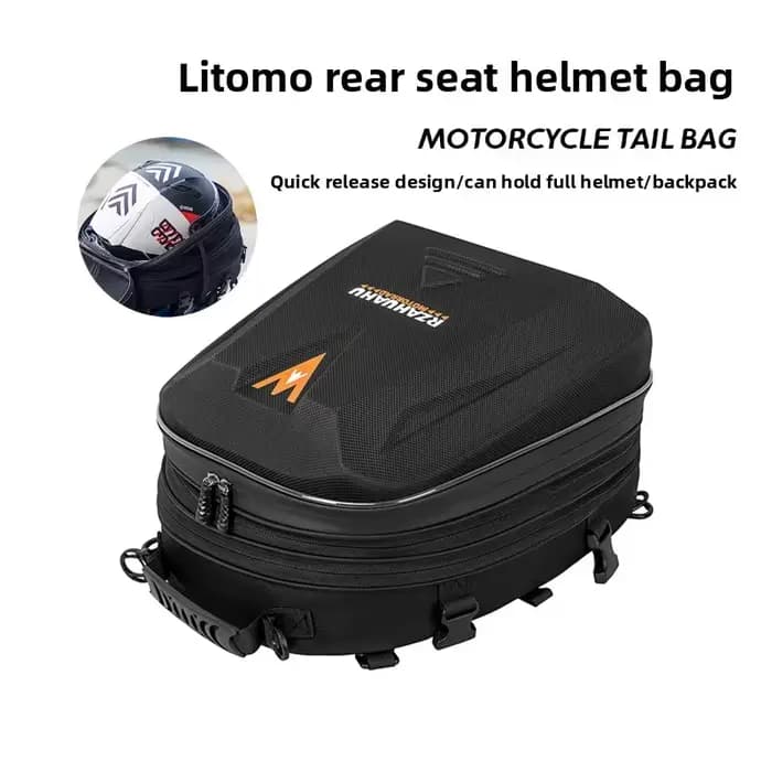 Sac de casque de moto, sac arrière multifonctionnel