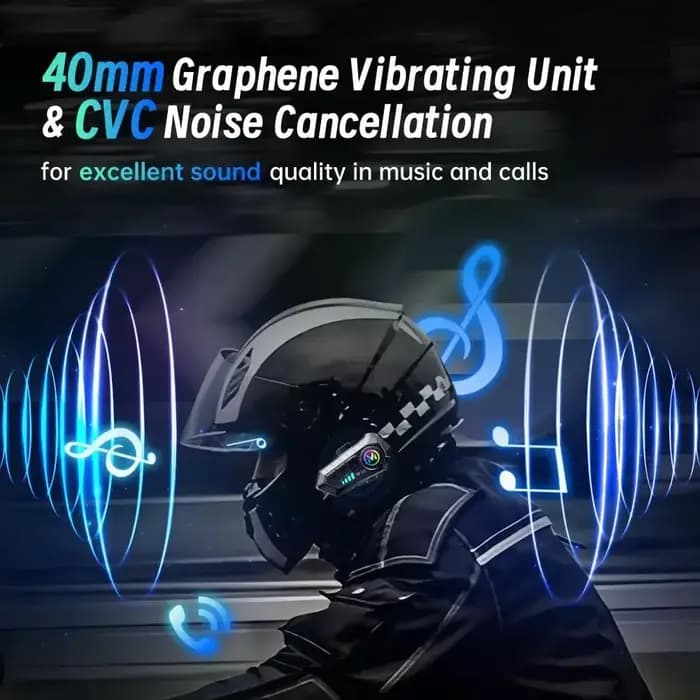Casque de moto Y10, intercomunicateur, casque de moto 5.3, commande vocale, casque sans fil pour moto, communication mains libres, étanche