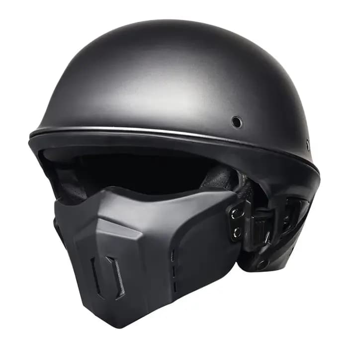 Malakas na lokomotiko buong casque rétro motorsiklo