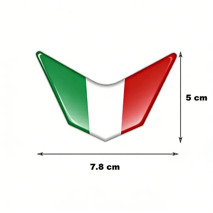 Autocollant 3D en époxy drapeau italien