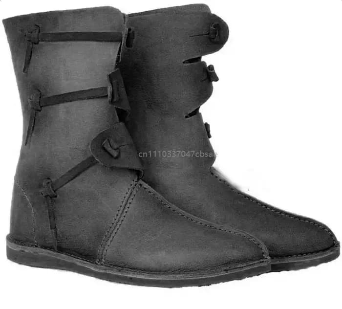 Bottes Médiévales Homme Style Romain à Bout Rond