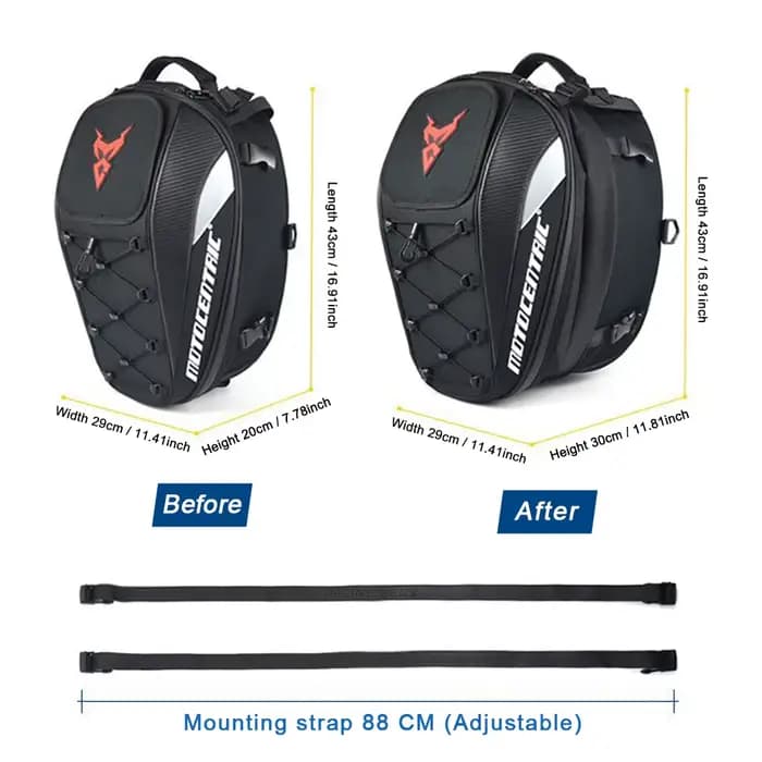 MOTOCENTRIC 100% sac de casque de Moto étanche 37L haute capacité multi-fonctionnel épaule taille ja