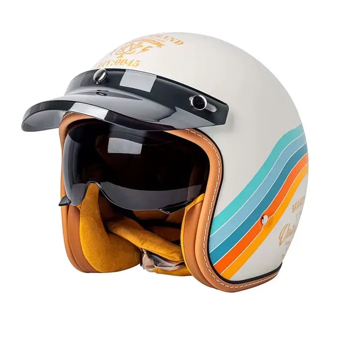 Casque de moto ouvert pour hommes et femmes