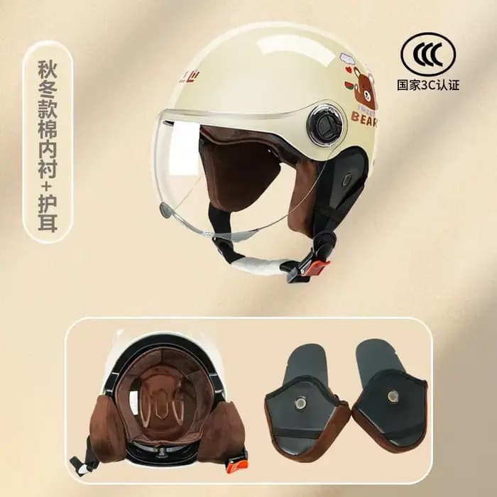 Casque de moto enfant 6-14 ans unisexe sécurité