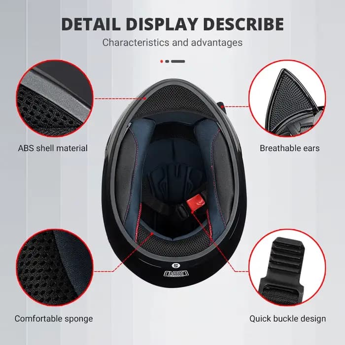 HNJ Casque de Moto intégral Casco