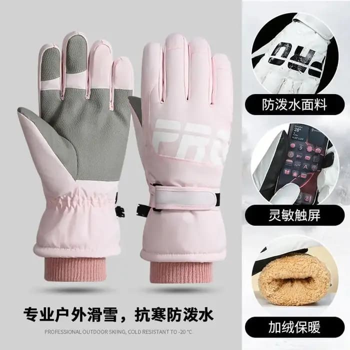 Gants d'hiver en polaire épaisse pour le ski et le cyclisme